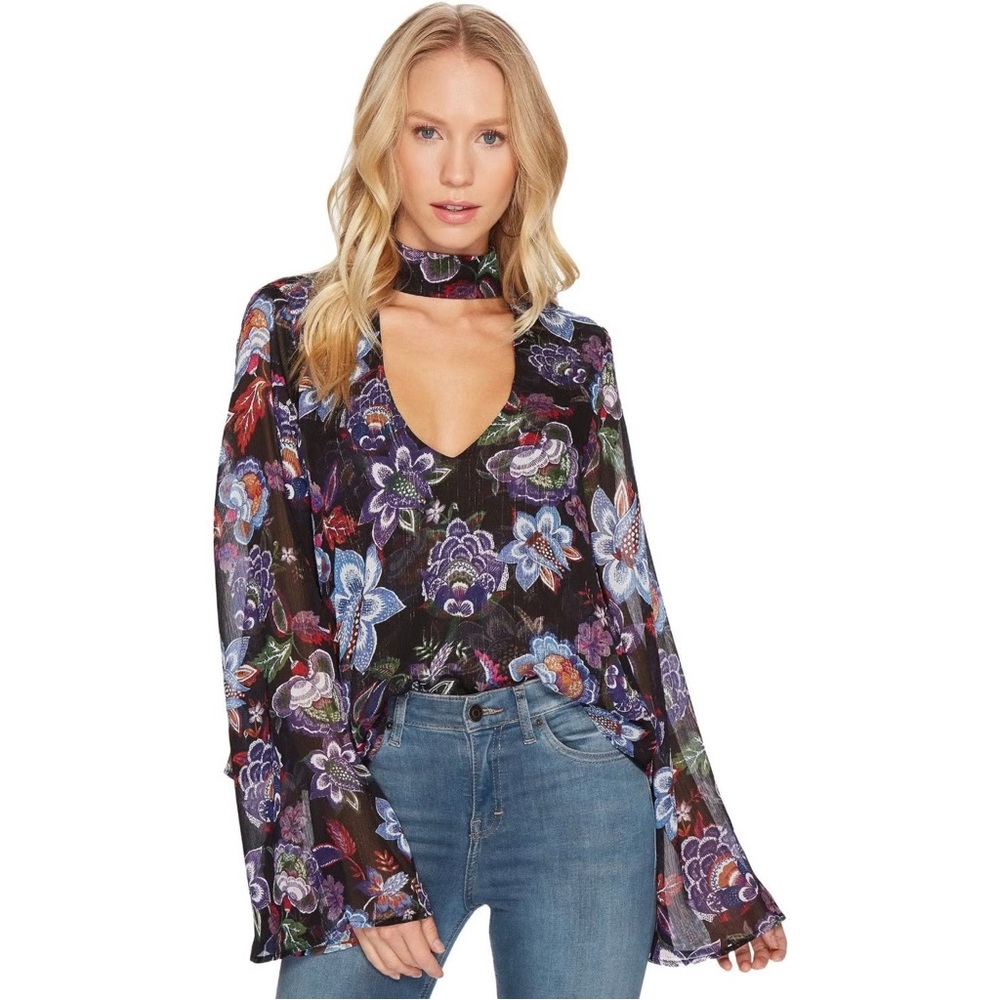 Show Me Your MuMu Floral Mini Dress - Black and Multicolor short and top set
